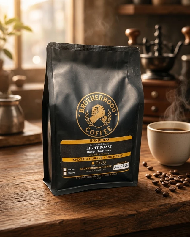 Brotherhood Coffee Honduras Light Roast 12 oz bag