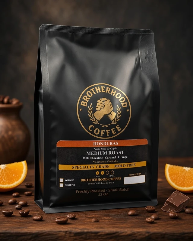 Brotherhood Coffee Honduras Medium Roast 12 oz bag